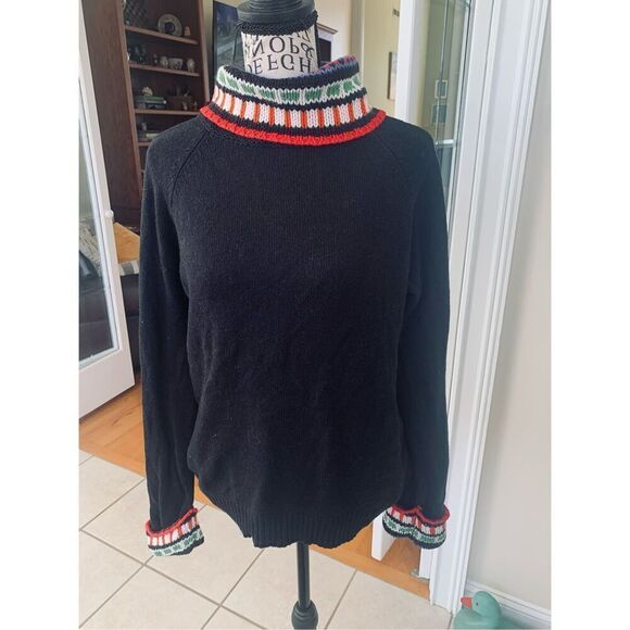 Liz Claiborne Women's Long Sleeve Black Cowl Neck Sweater - Picture 8 of 8